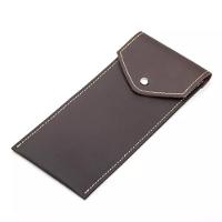 Case Porta Óculos Prático E Moderno Com Toque De Couro Crazy Horse Café - 3