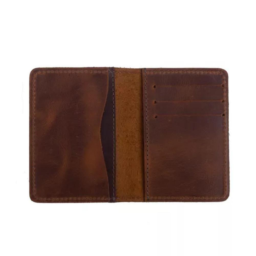 Carteira Masculina Em Couro Para Dinheiro E Caramelo-crazy Horse Café - 3