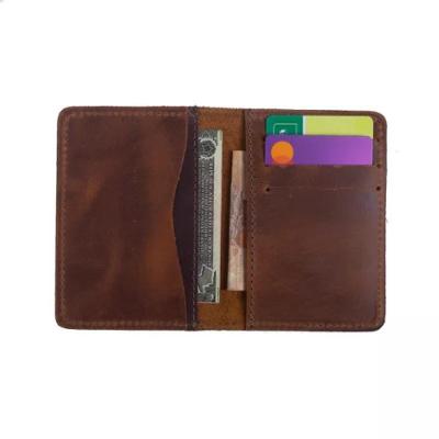 Carteira Masculina Em Couro Para Dinheiro E Caramelo-crazy Horse Café