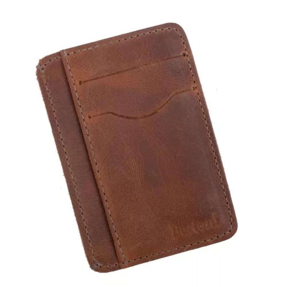 Carteira Masculina Couro Durável Com Compartimento Para Cnh Crazy Horse Caramelo - 2