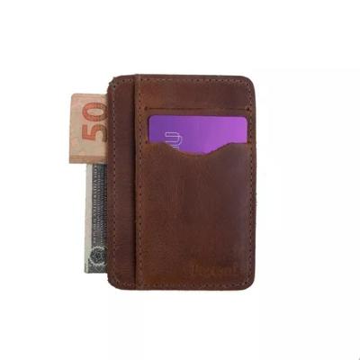 Carteira Masculina Couro Durável Com Compartimento Para Cnh Crazy Horse Caramelo