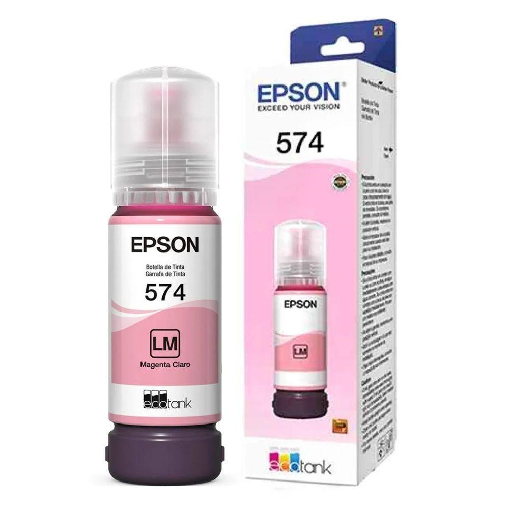 Tinta Epson T574120al T574120 T574 574 Light Magenta Original L8050 L18050 L 8050 L 18050 70ml - 1
