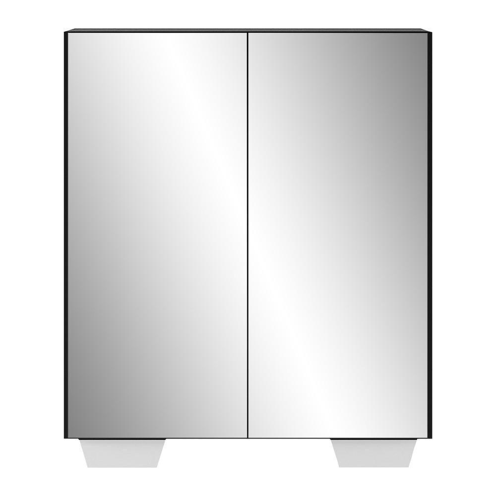 Sapateira 2 Portas Com Espelho Nina Multimóveis V6013 Preta/Branca Preto/Branco - 2