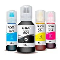Kit 4 Cores Tinta 504 T504 Epson Original Para L4150 L4160 L4260 L6161 L6191 L6270 - 1