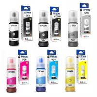 Kit 6 Refil 555 / 554 Epson Ecotank L8160/l8180 6 Cores T554 E T555 Original - 1