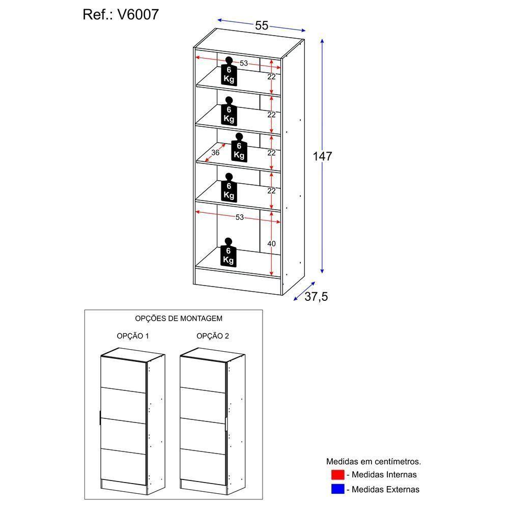 Sapateira 1 Porta Com Espelho Jade Plus Multimóveis V6007 Branca Branco - 4
