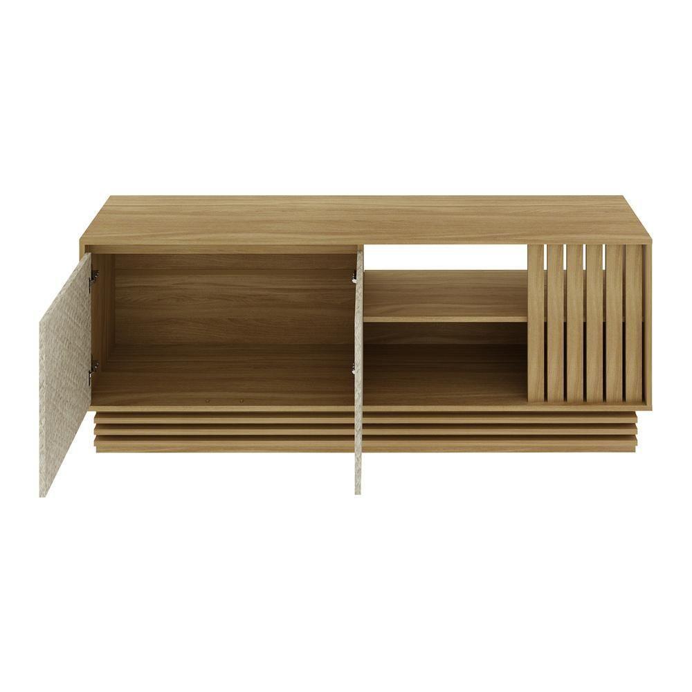 Rack Tv 64" Com 2 Portas Multimóveis Cr45113 Natural/Palha - 3
