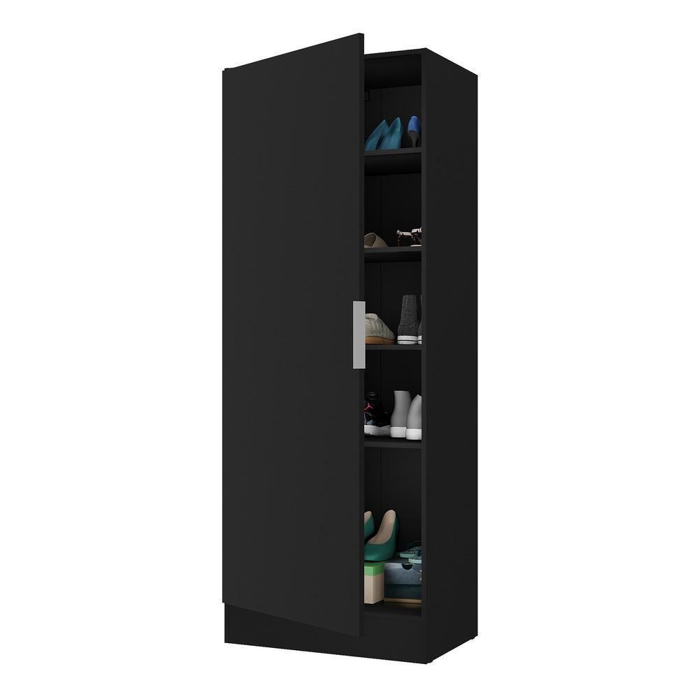 Sapateira 1 Porta Jade Multimóveis V6005 Preta Preto - 1