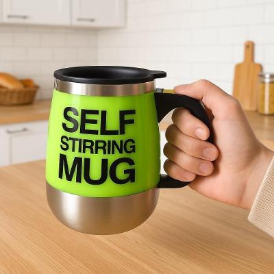 Caneca Eletrica Mixer Automatica Copo Misturador Bule Liquidificador Shake Whey 400ml Portatil Verde
