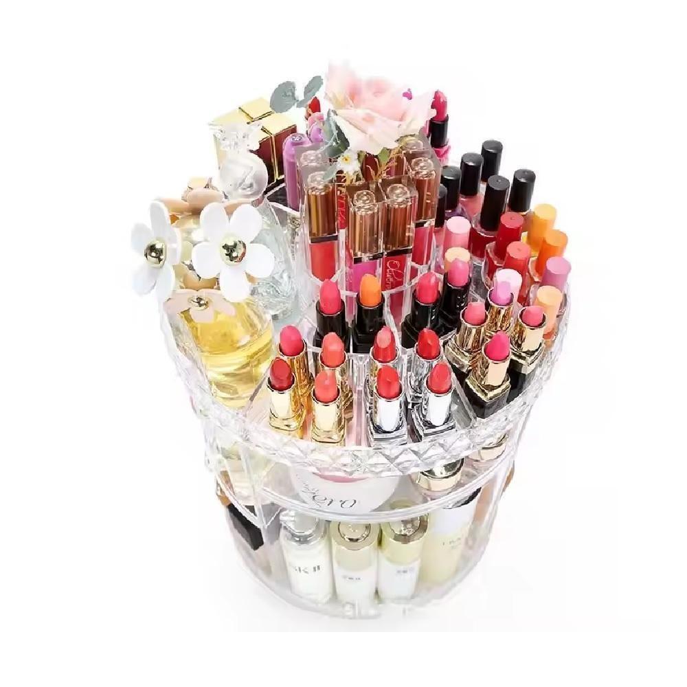 Organizador Cosmeticos Giratorio Suporte Perfumes Maquiagem Redondo Ajustavel Armazenagem 3 Andares - 5