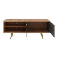 Rack Tv 55" Retrô Com 2 Portas Multimóveis Cr45204 Amêndoa/mármore Lunar Amêndoa/mármore Lunar - 5