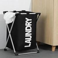 Cesto Roupa Suja Cromado Desmontavel Organizador Lavanderia Multiuso Banheiro Guarda Tudo Compacto - 5