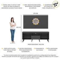 Rack Com Painel E Suporte Tv 65" Retrô Flórida Up Multimóveis Mp1043 Preto - 5