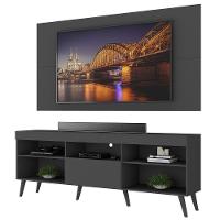 Rack Com Painel E Suporte Tv 65" Retrô Flórida Up Multimóveis Mp1043 Preto - 6