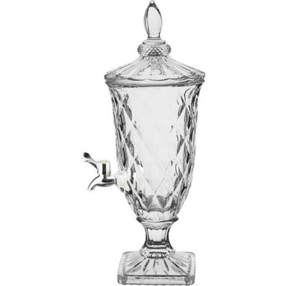 Suqueira Cristal 3 Litros Dispenser Vidro Bebidas Grande Agua Casamento Festa - 3
