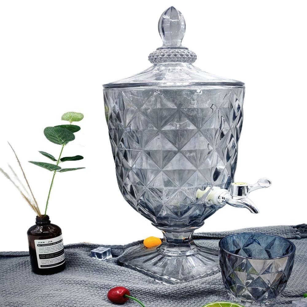 Suqueira Cristal 3 Litros Dispenser Vidro Bebidas Grande Agua Casamento Festa - 7