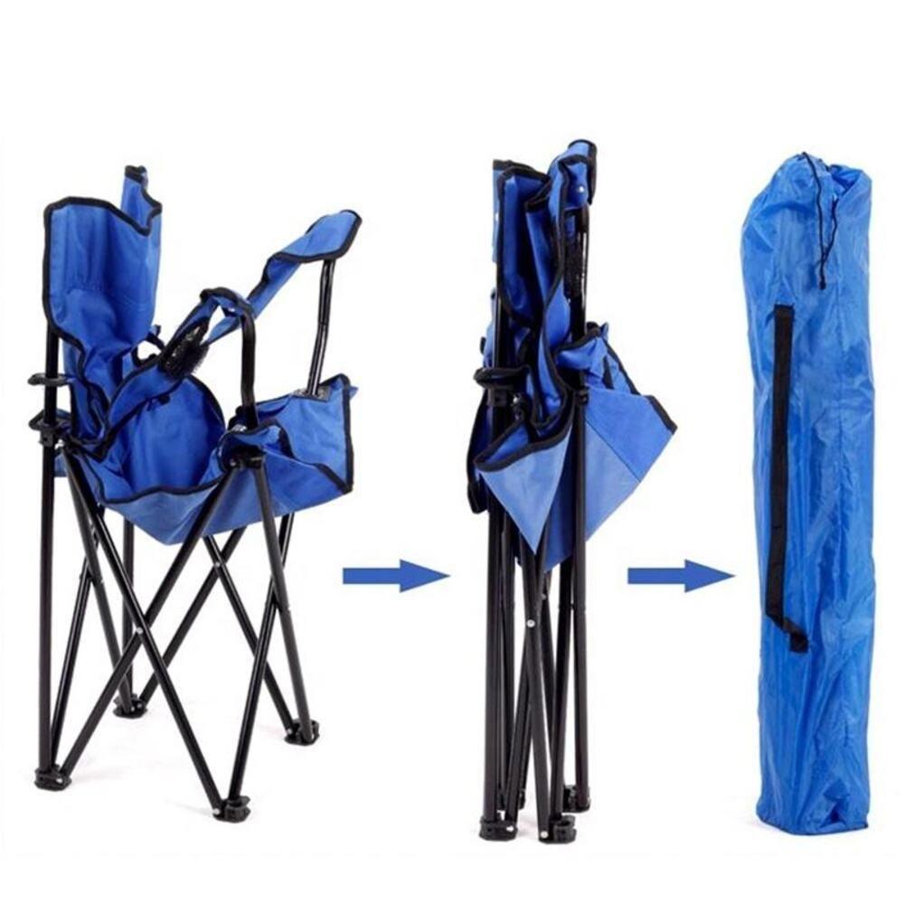 Cadeira Camping Dobravel Articulada Praia Pesca Acampamento Com Porta Copo E Bolsa - 4