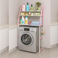 Estante Rack Organizadora Multiuso Com 3 Prateleiras Lavanderia Banheiro Cozinha Portatil Rosa - 2