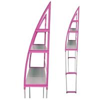 Estante Rack Organizadora Multiuso Com 3 Prateleiras Lavanderia Banheiro Cozinha Portatil Rosa - 5