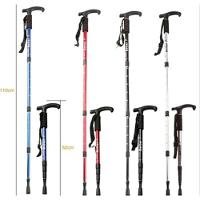 Bengala Retratil Bastao Idoso Caminhada Trilha Ajustavel Aluminio 110cm Multifuncional Escalada - 3