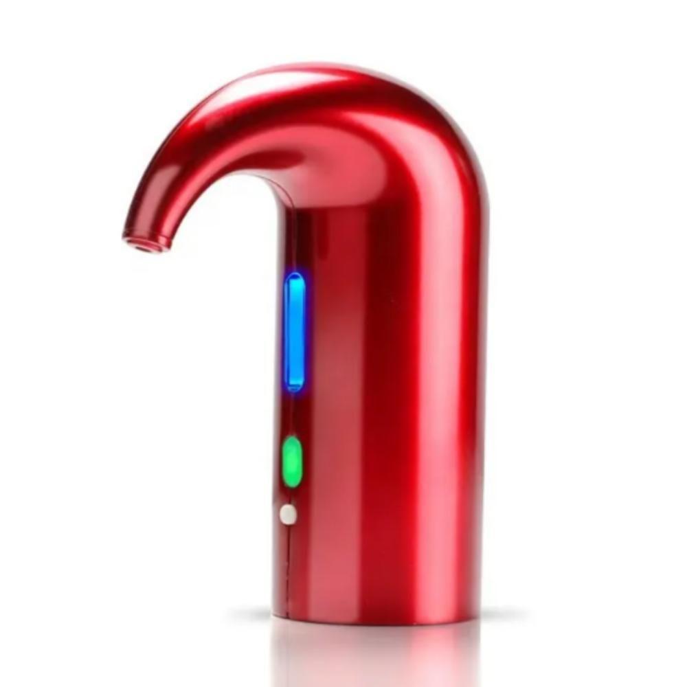 Dispenser Vinho Eletrico Aerador Decantador Automatico Bomba Inox Vermelha Garrafa Inteligente - 3