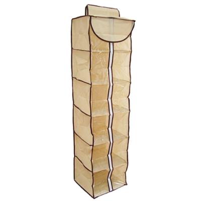 Organizadr Sapateira Dobravel Anti Poeira Grande Flexivel Com Ziper Vertical 6 Divisorias Cabideiro