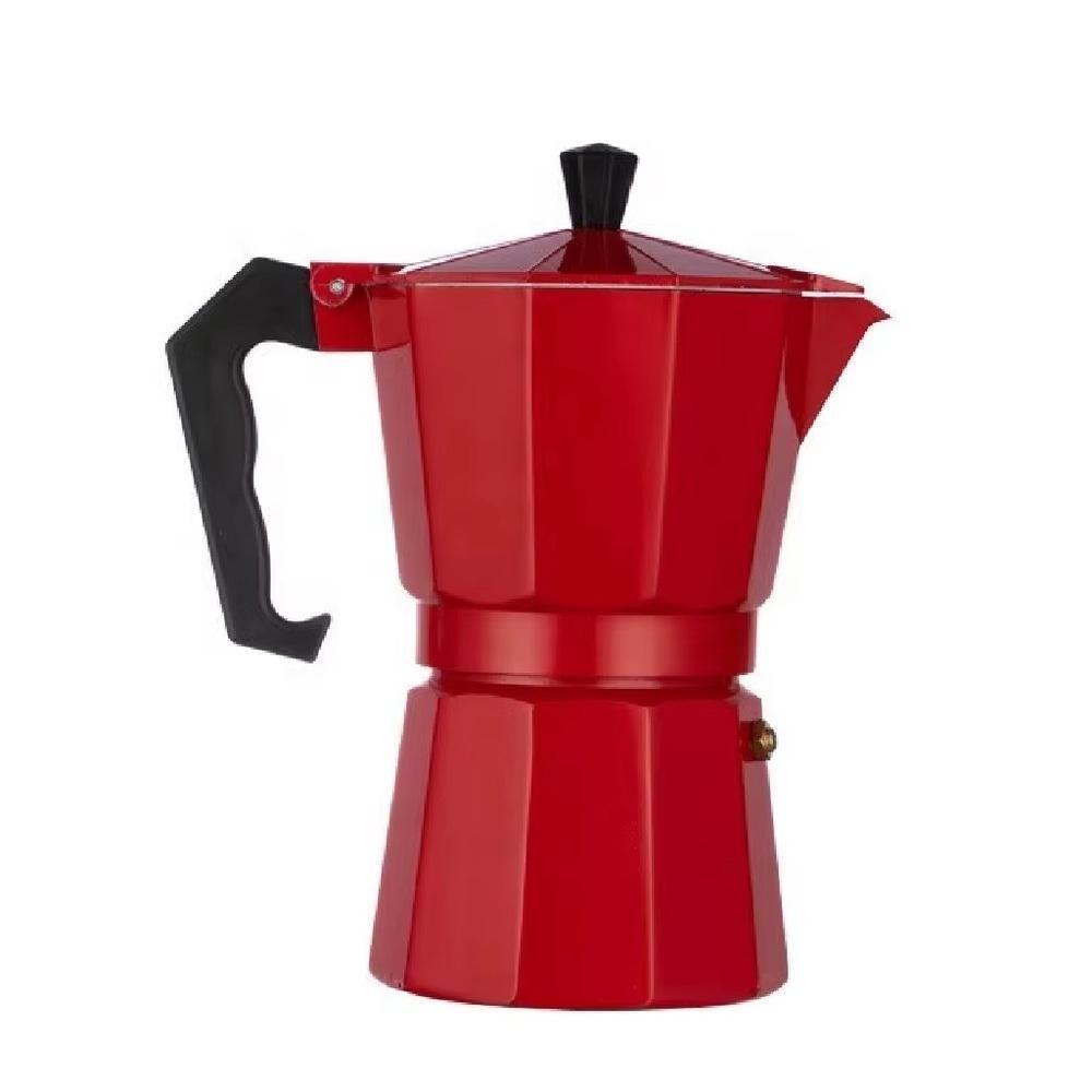 Cafeteira Italiana Vermelha 6 Xicaras Moka Grande Cafe Expresso Cafezinho Manual Premium Grande - 1