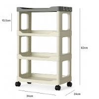 Carrinho Organizador 4 Prateleiras Multiuso Canto Auxiliar Manicure Brinquedos Cozinha Fruteira - 5