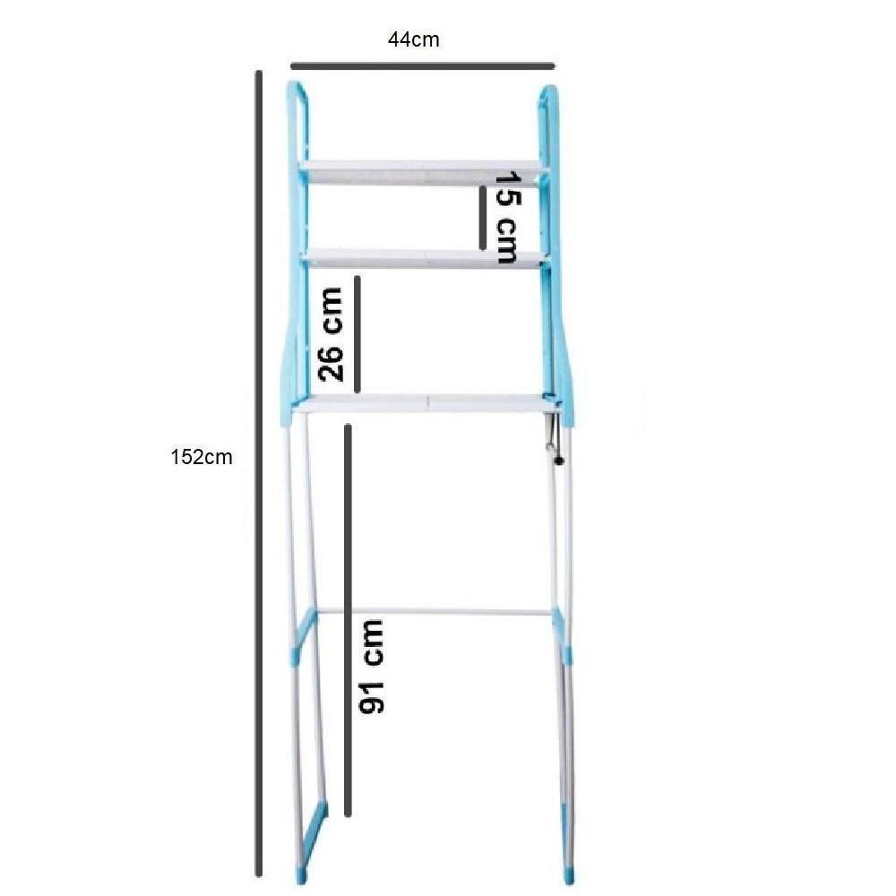 Estante Rack Desmontavel 3 Prateleiras Portatil Banheiro Lavanderia Vaso Sanitario Toalhas - 5