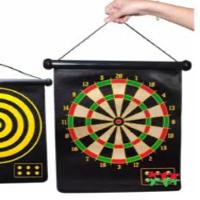 Jogo Dardos Magnetico Grande Tabuleiro Alvo Dupla Face 38cm Com 6 Peças Kit Completo Ima Seguro - 2
