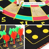 Jogo Dardos Magnetico Grande Tabuleiro Alvo Dupla Face 38cm Com 6 Peças Kit Completo Ima Seguro - 3