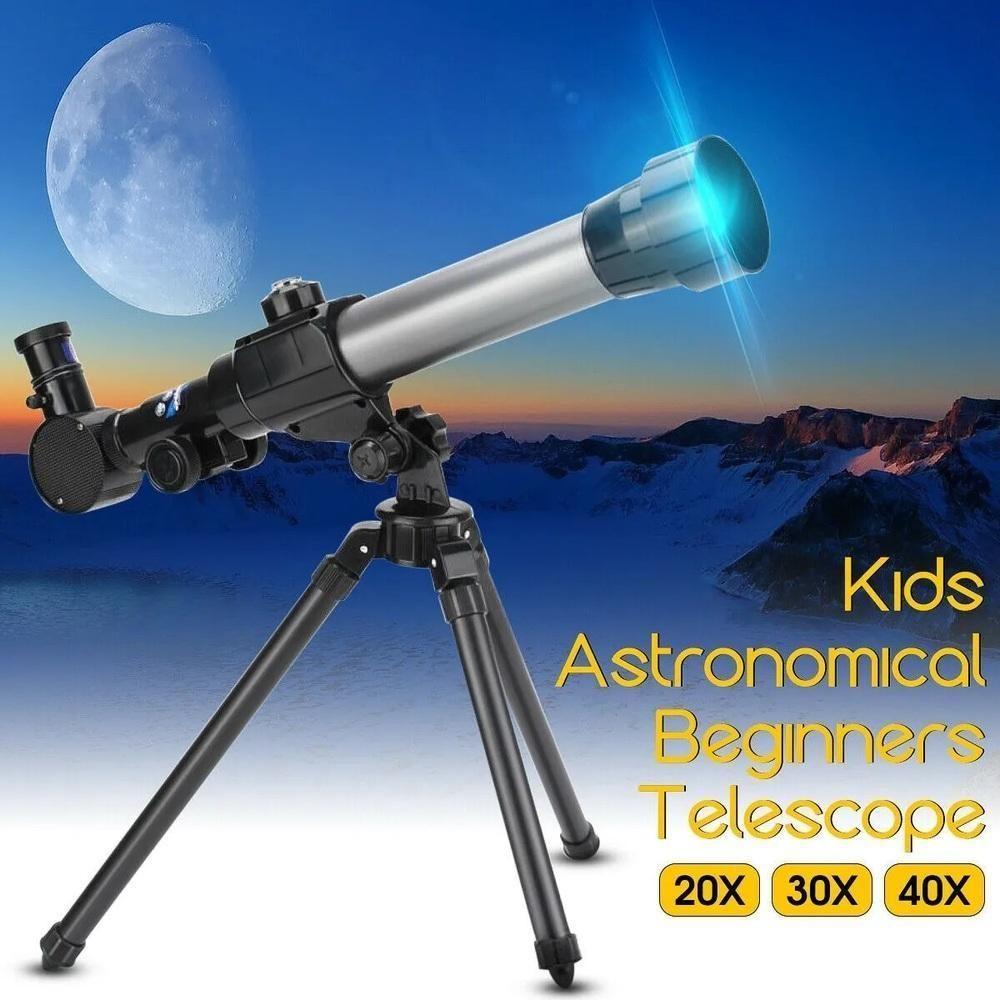 Telescopio Astronomico Luneta Lunar Terrestre Kit Completo Tripe 40x Reflator Ciencia Espaço Escola - 4