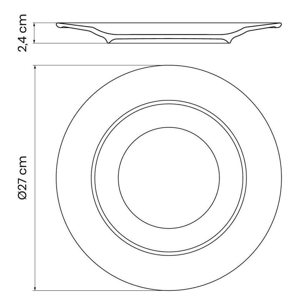 Conjunto De Pratos Raso Tramontina Maria Augusta Em Porcelana 27cm 6 Peças - 3