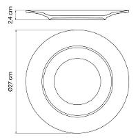 Conjunto De Pratos Raso Tramontina Maria Augusta Em Porcelana 27cm 6 Peças - 3