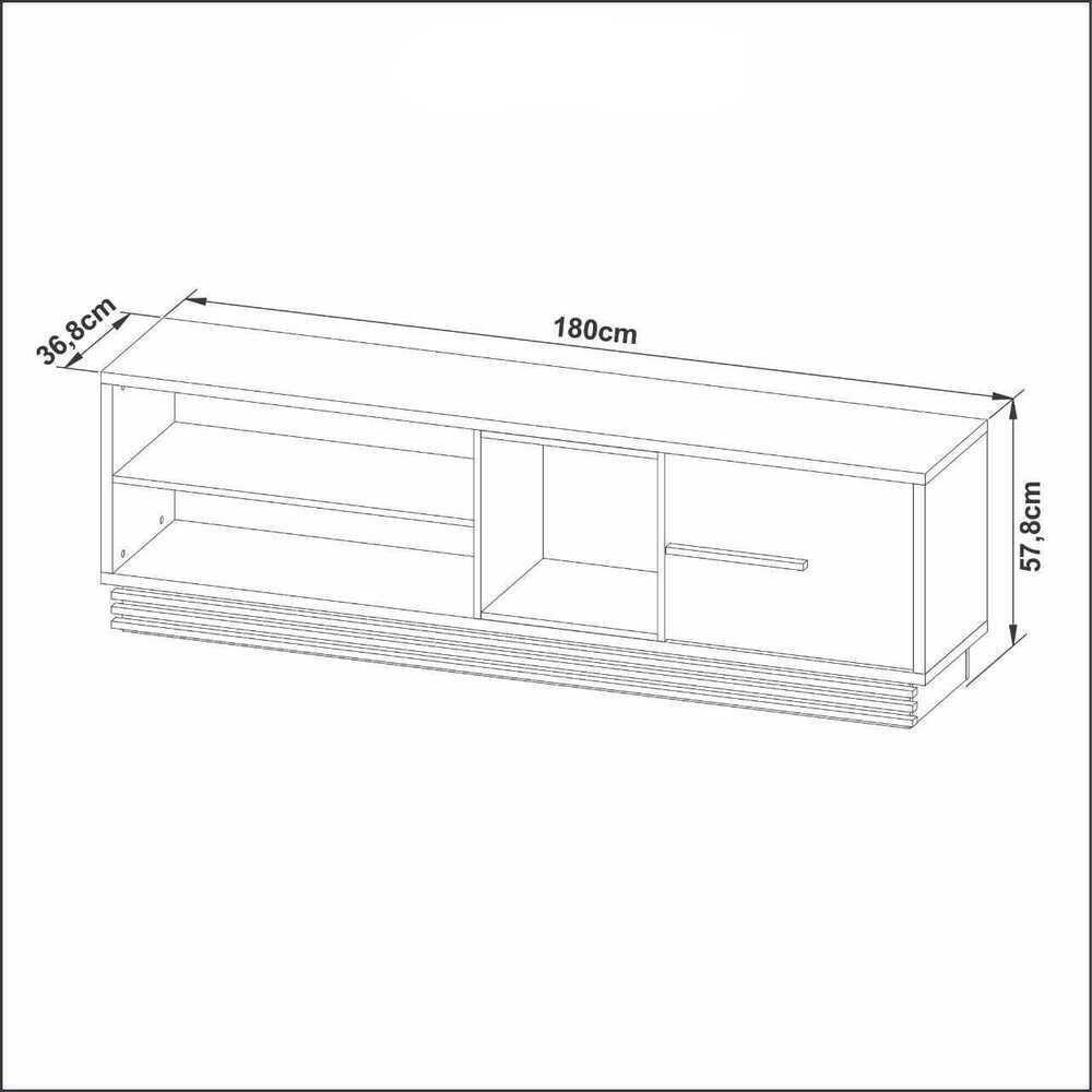 Rack Tv 42" Com 1 Porta Cr45008 Natural/Off White - 2