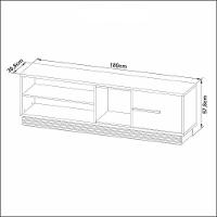 Rack Tv 42" Com 1 Porta Cr45008 Natural/Off White - 2
