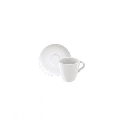 Conjunto Xícara E Pires De Cappuccino Tramontina Paola Em Porcelana 200ml 2 Peças