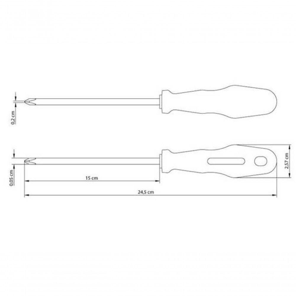 Chave De Fenda Tramontina Master Yellow 3/16x6" Com Ponta Cruzada - 3