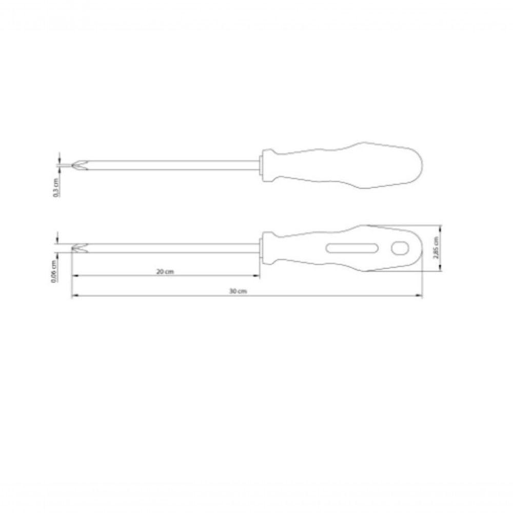 Chave De Fenda Tramontina Master Yellow 1/4x8" Com Ponta Cruzada - 3