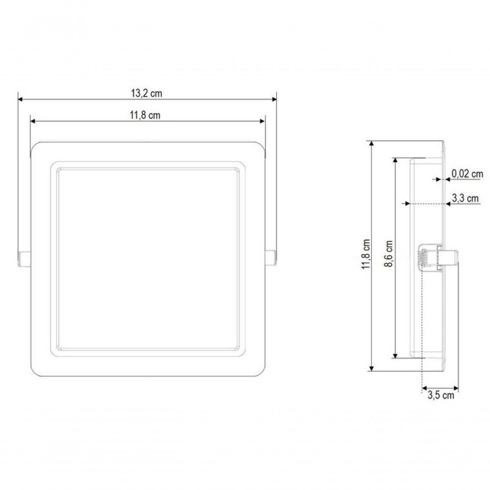 Plafon Led Tramontina Quadrado De Embutir Slim 480 Lm 6 W Bivolt 3000 K Luz Amarela - 2