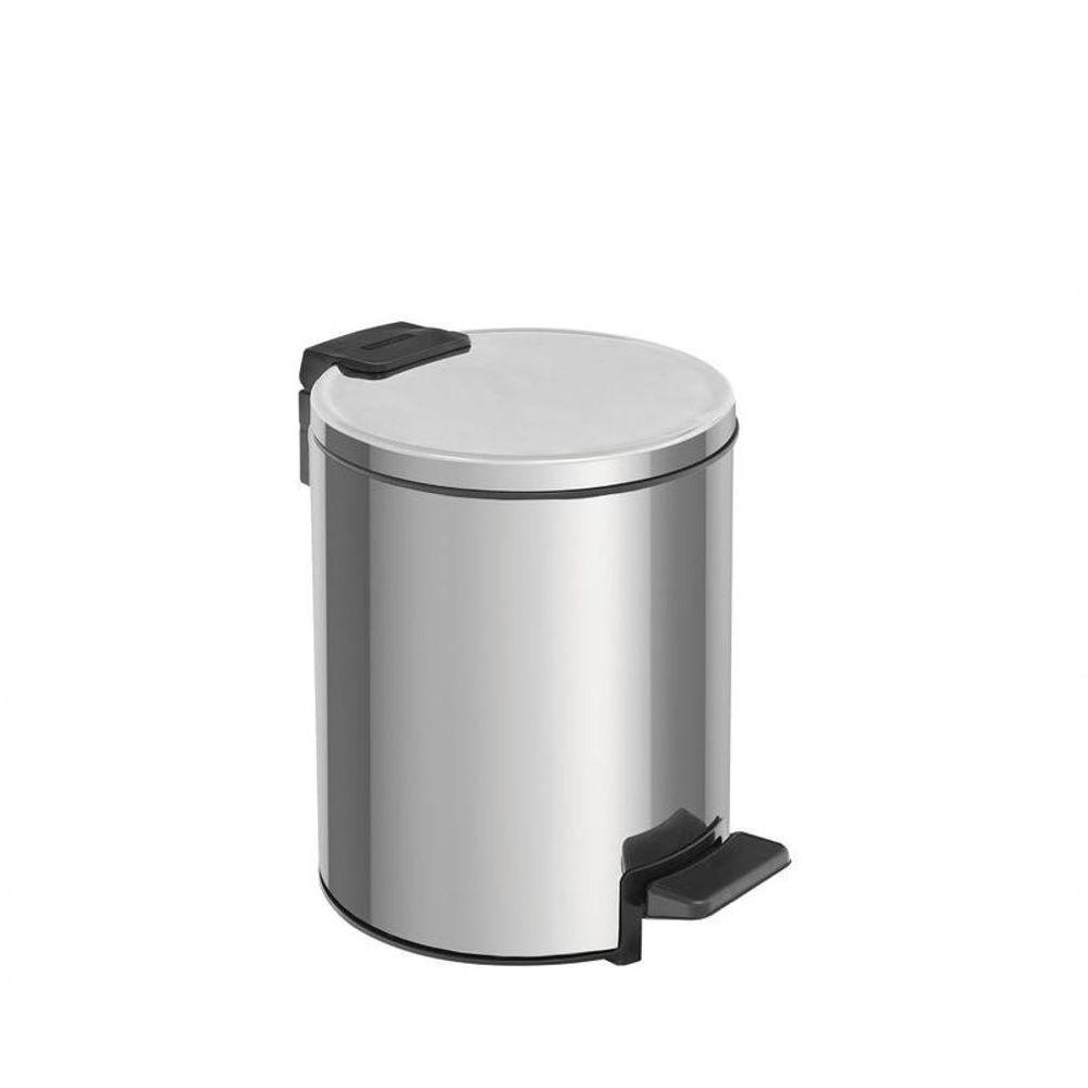 Lixeira Com Pedal Tramontina Loop Aço Inox Polido E Balde Interno 3 L - 1