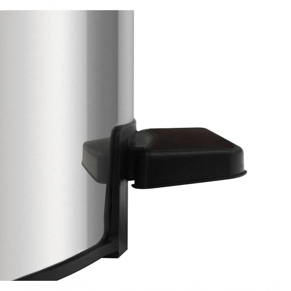 Lixeira Com Pedal Tramontina Loop Aço Inox Polido E Balde Interno 3 L - 4