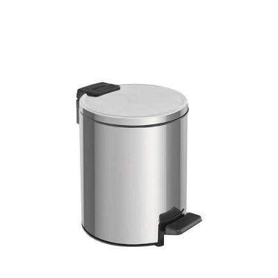 Lixeira Com Pedal Tramontina Loop Aço Inox Polido E Balde Interno 3 L