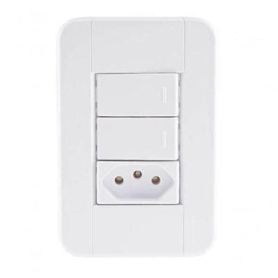 Conjunto 4x2 2 Interruptores Simples 10 A 250 V 1 Tomada 2p+t 20 A 250 V Tramontina Tablet