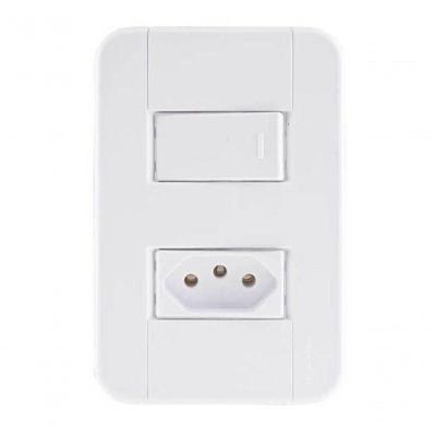 Conjunto 4x2 1 Interruptor Paralelo 10 A 250 V 1 Tomada 2p+t 10 A 250 V Tramontina Tablet