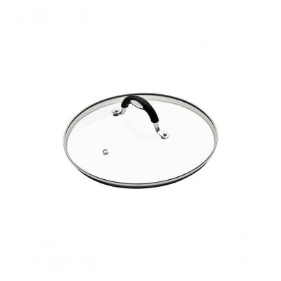 Tampa Tramontina Mônaco Em Vidro Alça Aço Inox 22cm