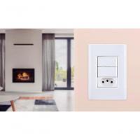 Placa 3 Postos 4x2 Tramontina Giz Branca Com Suporte - 2