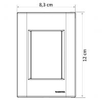Placa 3 Postos 4x2 Tramontina Giz Branca Com Suporte - 3