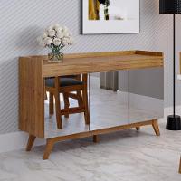 Aparador Buffet 3 Portas Atlanta Com Espelho Mel Viero Mel - 3