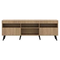 Rack Retrô Para Tv Até 65´´ Com 2 Portas Rustic/Branco - 1